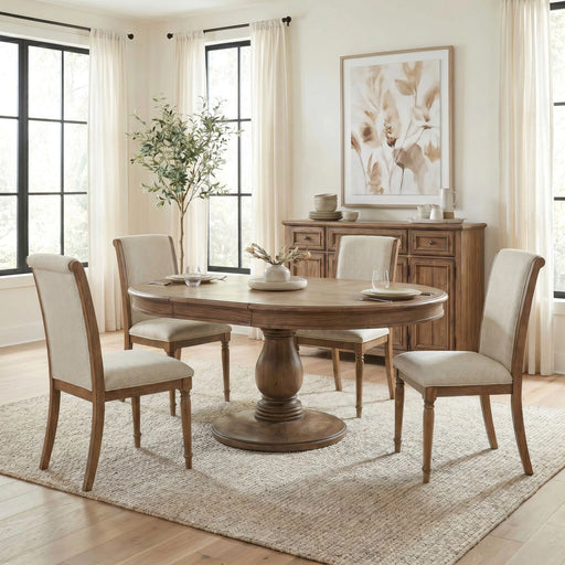 Homestead Haven Opt 5 Piece Pedestal Table Set image