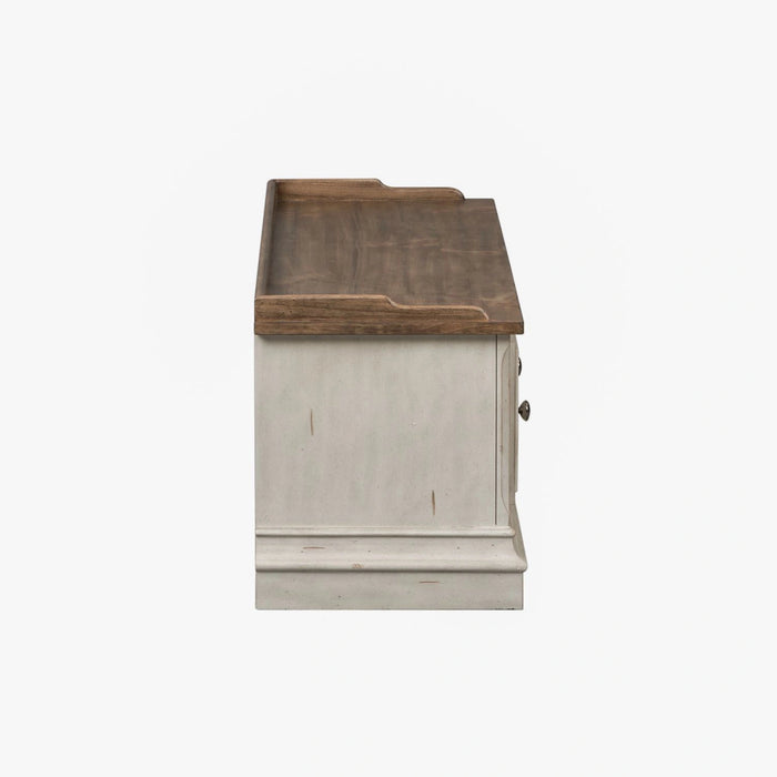 Morgan Creek Storage Hall Bench in Antique White image
