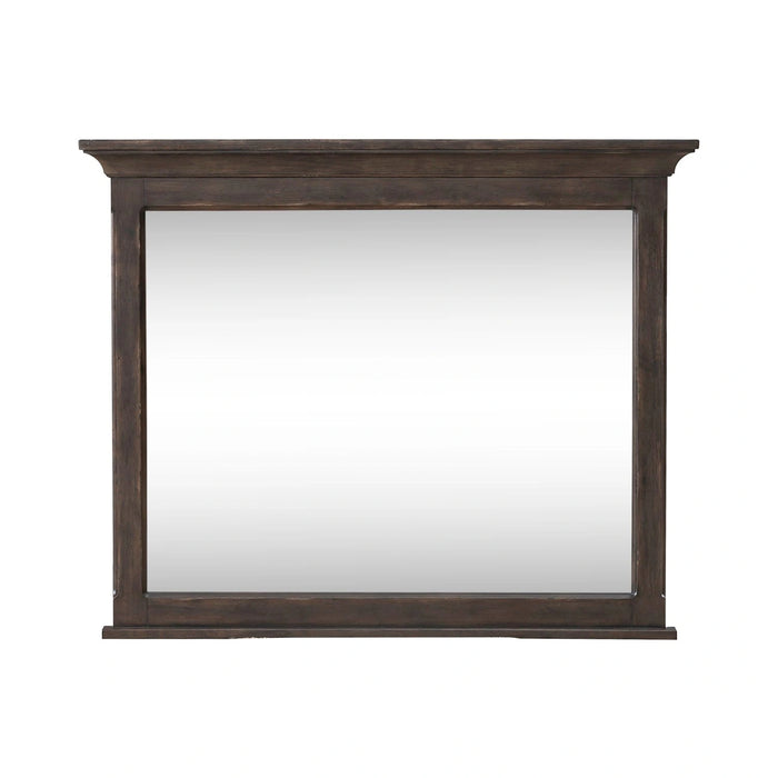 Paradise Valley Landscape Mirror in Saddle Brown image