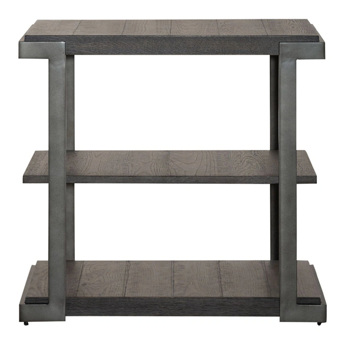 Modern View Tiered End Table in Gray image