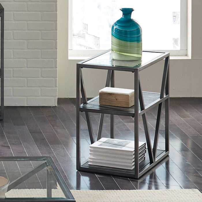 Arista Chair Side Table in Cobblestone Brown image