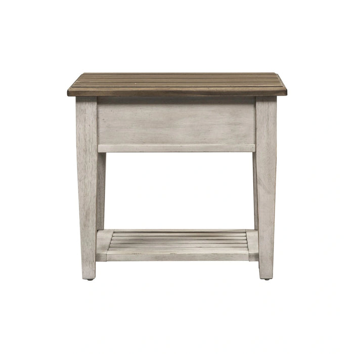 Heartland Drawer End Table in Antique White image