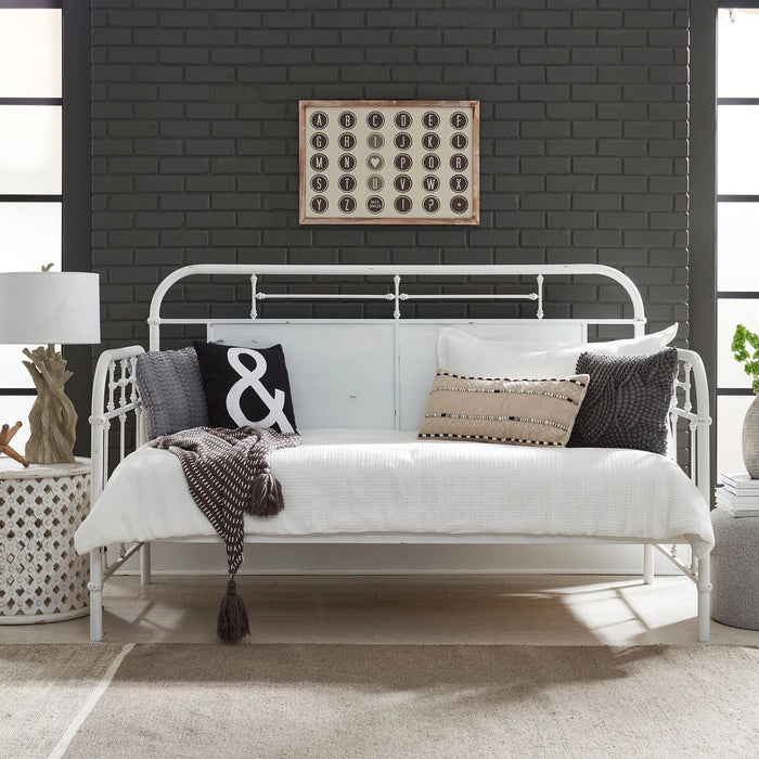 Vintage Series Twin Metal Bed in Antique White image