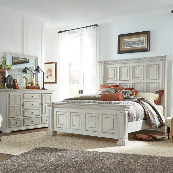 Big Valley King Panel Bed, Dresser & Mirror image