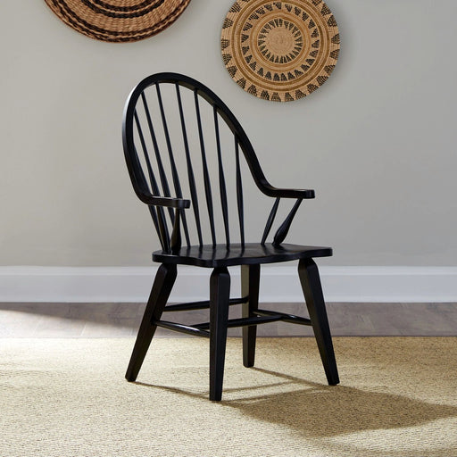 Hearthstone Ridge Windsor Back Arm Chair - Black image