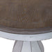 Magnolia Manor Round Accent Table in Antique White Base w/ Weathered Bark Tops image