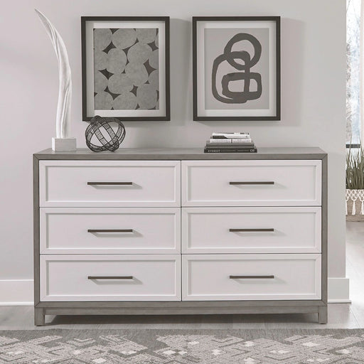 Palmetto Heights 6 Drawer Dresser in Shell White and Driftwood image