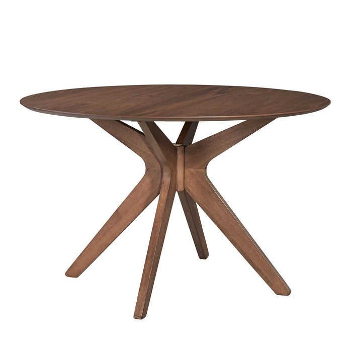 Space Saver Round Pedestal Table in Satin Walnut image