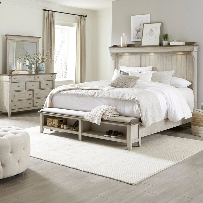 Ivy Hollow King California Mantle Storage Bed, Dresser & Mirror image