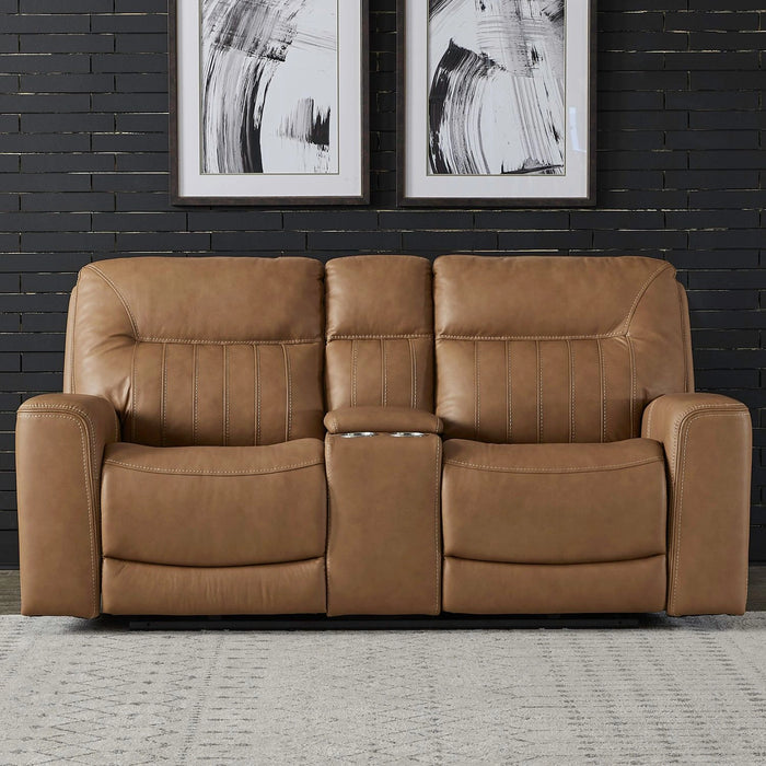 Bennett Loveseat with Console P2 & ZG in Butternut image