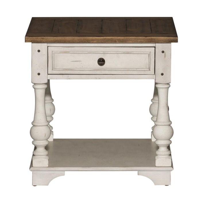 Morgan Creek End Table in Antique White image