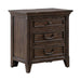 Paradise Valley Nightstand with Charging Station in Saddle Brown image
