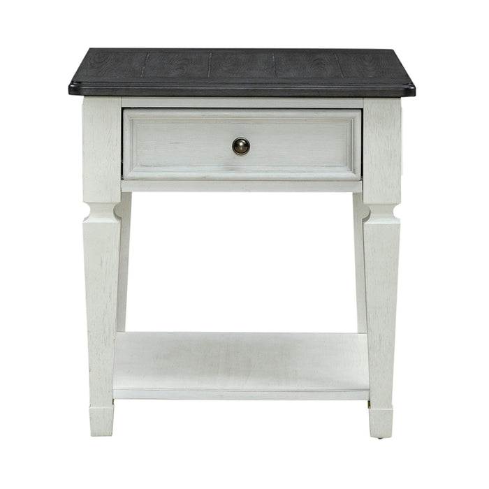Allyson Park Drawer End Table in Wirebrushed White image