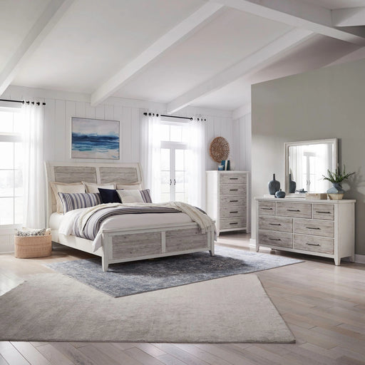 Backroads Queen Sleigh Bed, Dresser & Mirror, Chest image