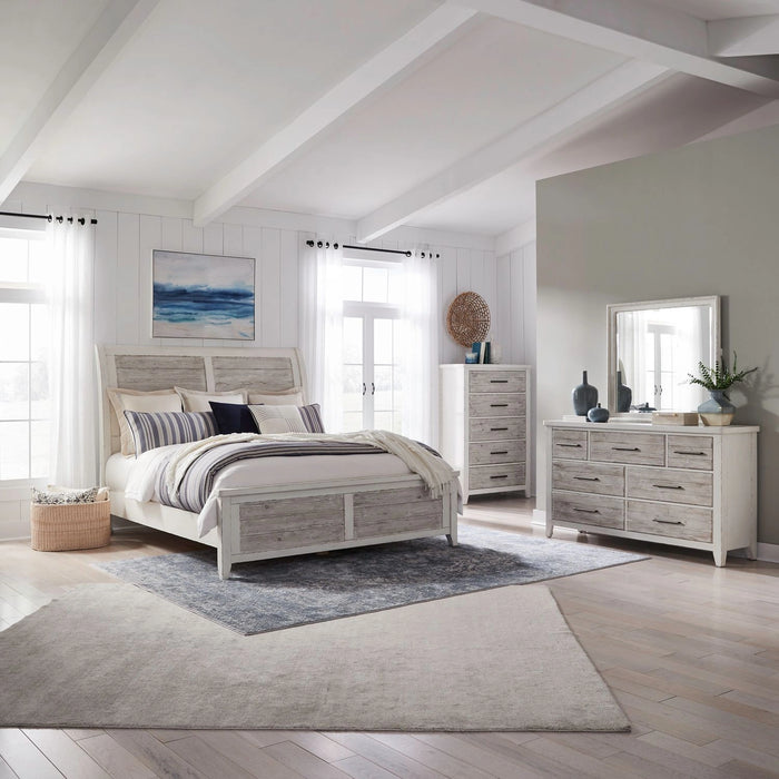 Backroads Queen Sleigh Bed, Dresser & Mirror, Chest image