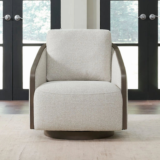 Nora Uph Swivel Accent Chair - Dark Brown image