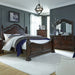 Messina Estates King California Poster Bed, Dresser & Mirror image