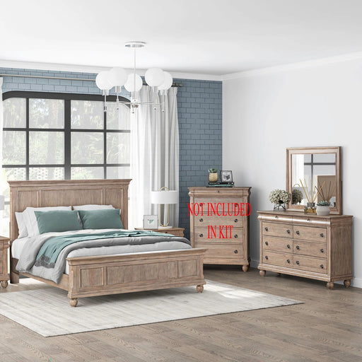 Rustic Traditions California Panel Bed, Dresser & Mirror image