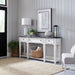 Allyson Park 72" Hall Table in Wirebrushed White with Charcoal Top EST SHIP TIME APPX 4 WEEKS image