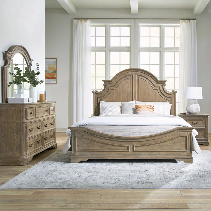Magnolia Manor King California Panel Bed, Dresser & Mirror, Night Stand image