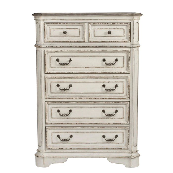 Magnolia Manor Panel Bed, Dresser & Mirror, Chest image