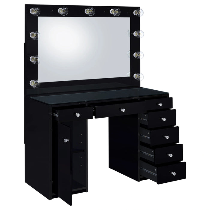 Acena Makeup Vanity Table with LED Mirror Set