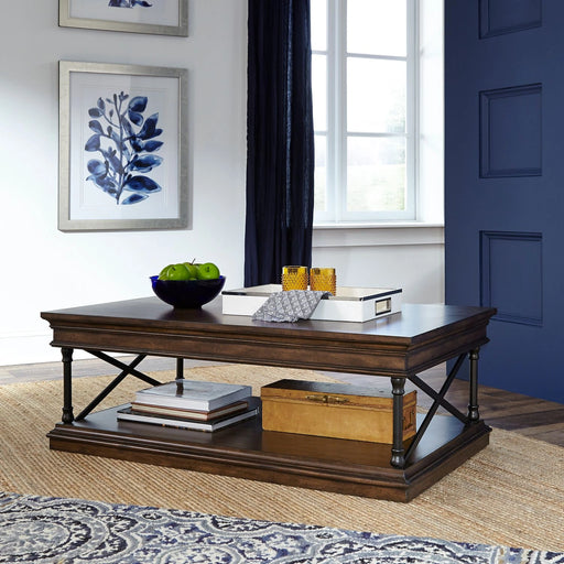 Tribeca Rectangular Cocktail Table in Cordovian Brown image
