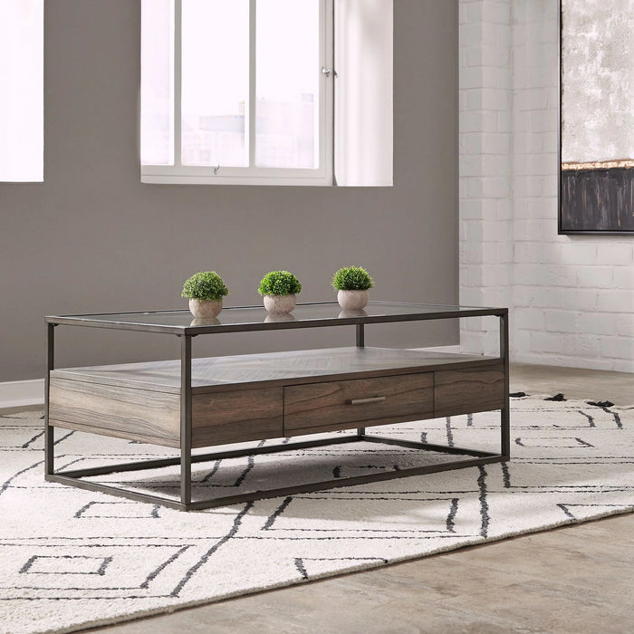 Jamestown Rectangular Cocktail Table in Brown image
