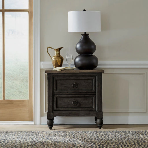 Americana Farmhouse 2 Drawer Nightstand in Black image