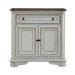 Magnolia Manor Accent Cabinet in Antique White & Weathered Bark EST SHIP TIME APPX 4 WEEKS image