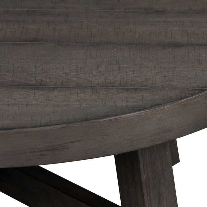 Modern Farmhouse Splay Leg Round Cocktail Table in Dusty Charcoal image