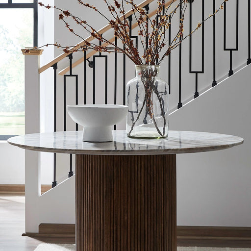 Kaleidoscope Round Pedestal Marble Table Top image