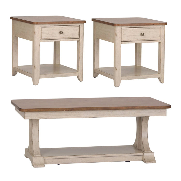 Farmhouse Reimagined 3 Piece Set (1-Cocktail 2-End Tables) image