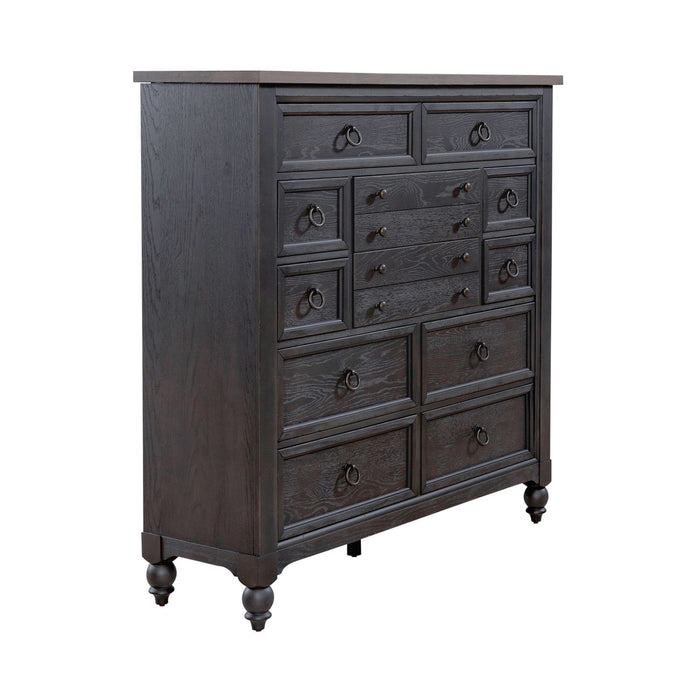 Americana Farmhouse 12 Drawer Chesser in Black image