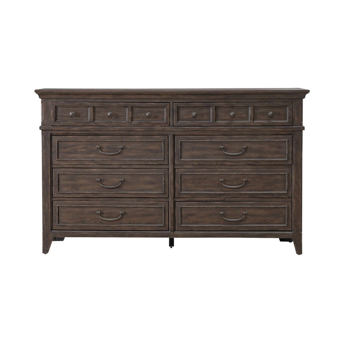 Paradise Valley 8 Drawer Dresser in Saddle Brown image