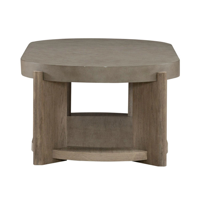 Affinity Cocktail Table in Dusty Taupe with Concrete Top image