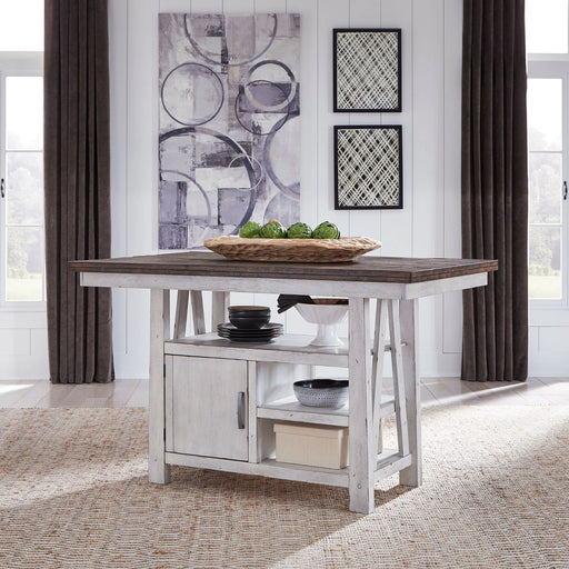 Farmhouse Gathering Table in White/Oak image