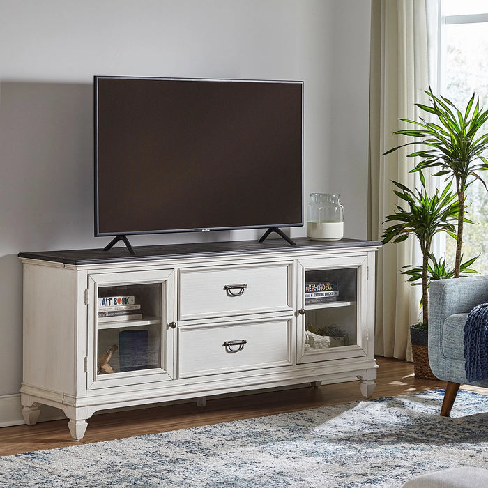 Allyson Park Entertainment TV Stand in Wirebrushed White image