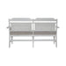 River Place Panel Back Bench in Riverstone White & Tobacco image