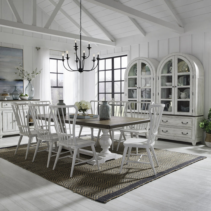 River Place 9 Piece Trestle Table Set image
