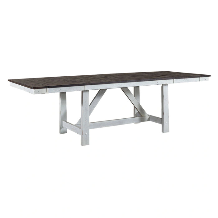 Farmhouse Trestle Table in White image