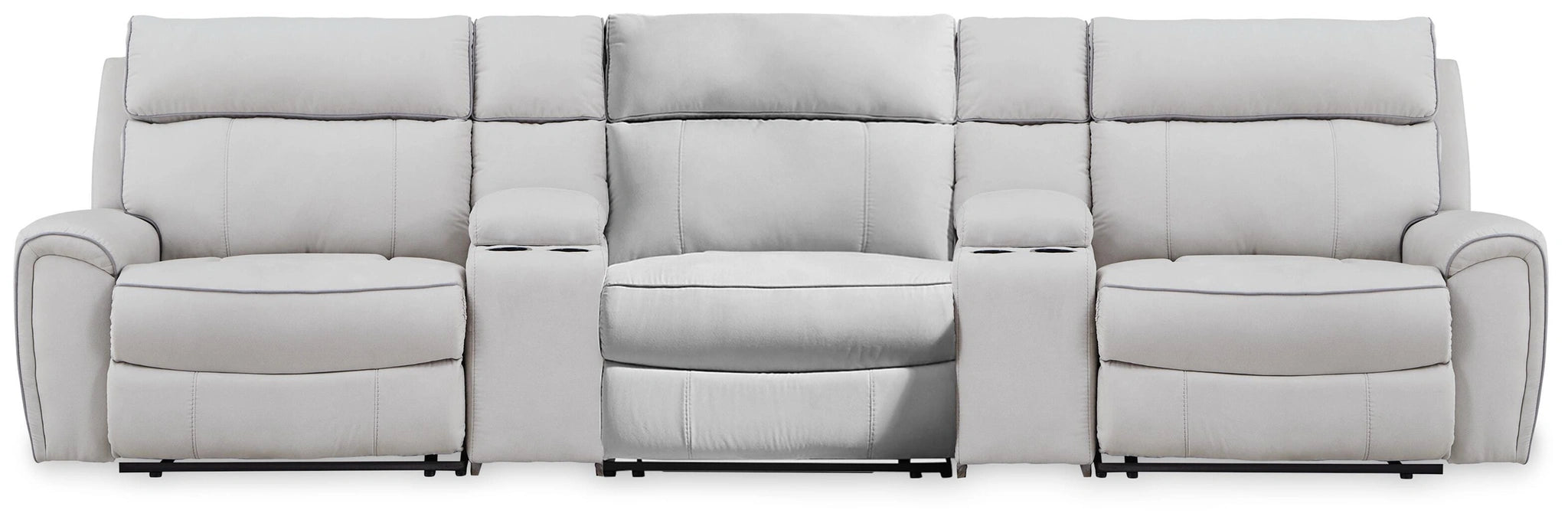 Social Pointe Reclining Sectional with Storage Consoles