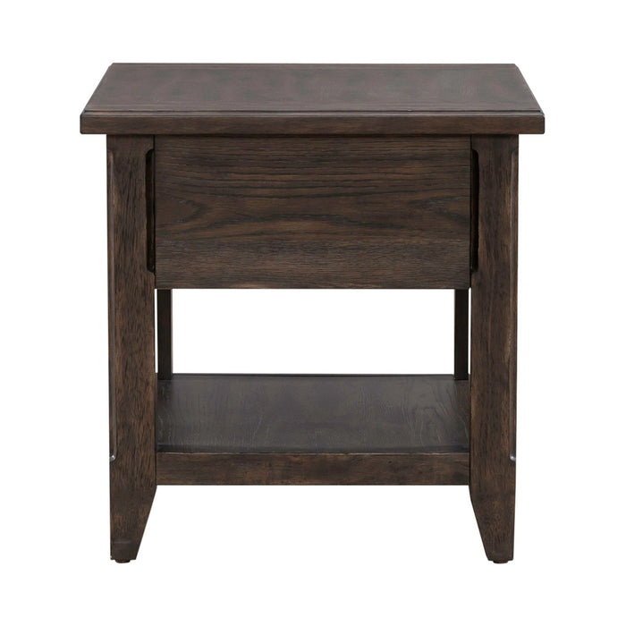 Paradise Valley Rectangular End Table in Saddle Brown image