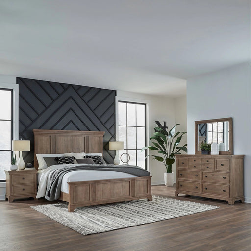 Haven Hills King Panel Bed, Dresser & Mirror, Night Stand image